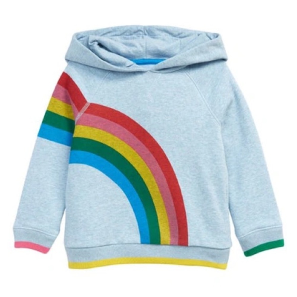 NWT Mini Boden rainbow hoodie